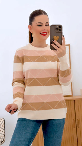 SUÉTER ROMBO RAYAS