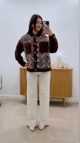 EMBROIDERED JACKET WITH POCKETS