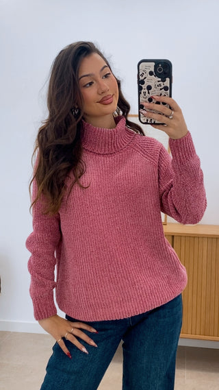 SUÉTER CHENILLA CUELLO ALTO