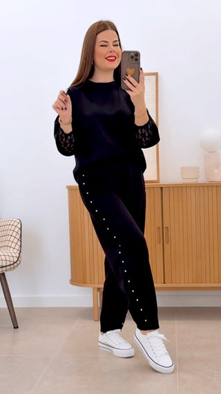 CONJUNTO MANGA ENCAJE