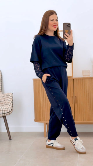 CONJUNTO MANGA ENCAJE