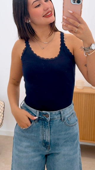 CAMISETA BÁSICA CANALÉ + ENCAJE