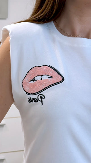 CAMISETA HOMBRERAS LABIO