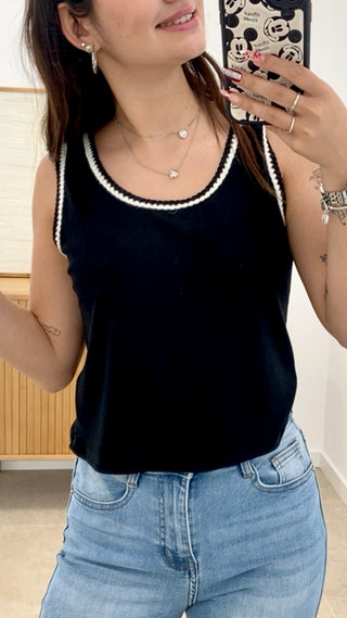 TOP TIRANTE ANCHO BORDE COLOR