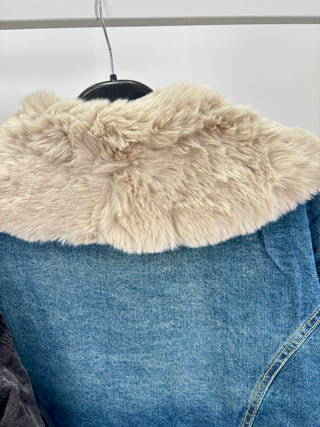 CHAQUETA DENIM + PELO
