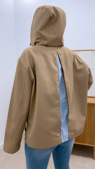 GABARDINA CORTA COMBINADA