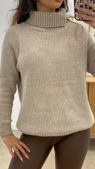 SUÉTER CHENILLA CUELLO ALTO