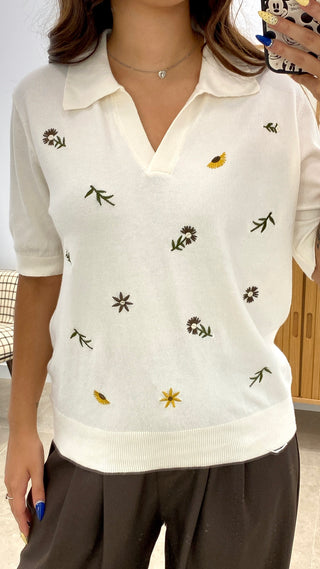 CAMISETA PUNTO FLORES