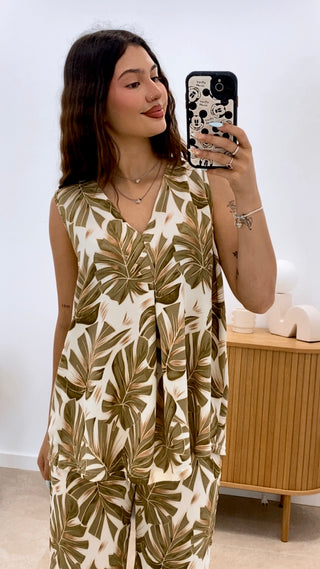 CONJUNTO ESTAMPADO BLUSA + PANTALÓN