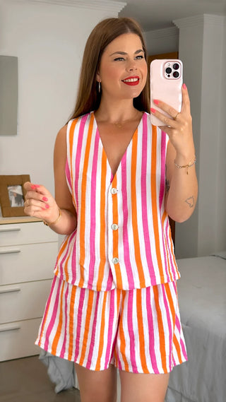 CONJUNTO MUSELINA RAYA FLUOR