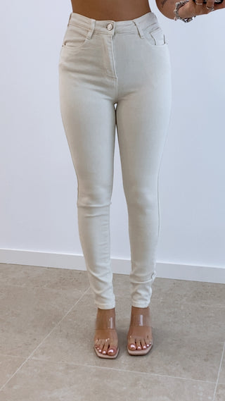 PANTALÓN PITILLO BEIGE