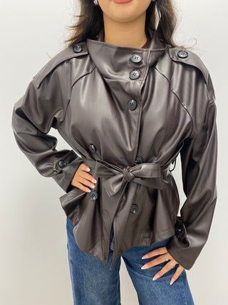 CHAQUETA POLIPIEL BOTONES