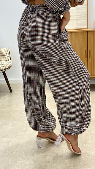 CONJUNTO VICHY CAMISA + PANTALÓN BOMBACHO