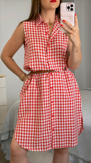 VESTIDO BOTONES VICHY