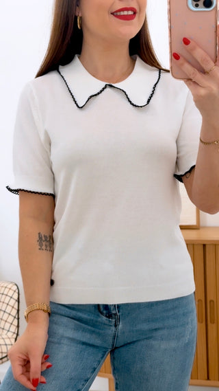 CAMISETA POLO CUELLO SOLAPADO