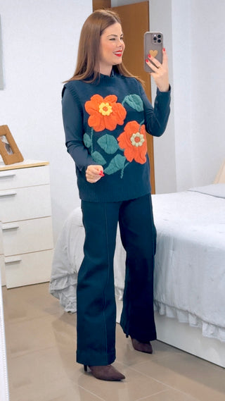 CHALECO FLOR NARANJA