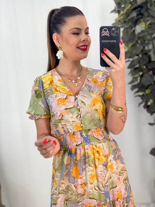 VESTIDO GASA FLORAL