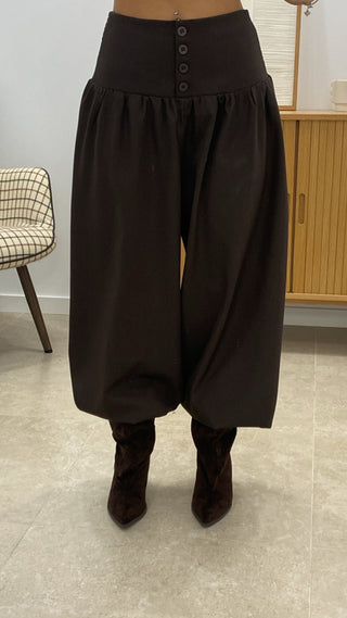PANTALÓN CINTURA ANCHA BOMBACHO