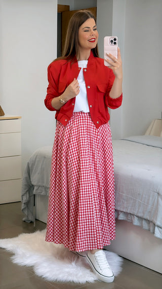 FALDA LARGA VICHY