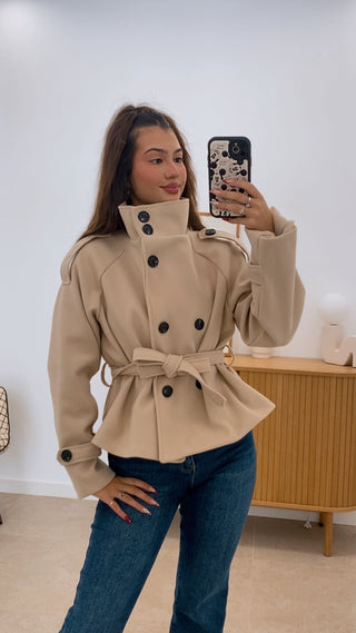 CHAQUETA DE PAÑO ABOTONADA