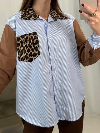 CAMISA RAYAS LEOPARDO