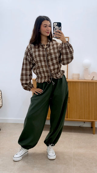 BOMBER VICHY CON CINTURA AJUSTABLE