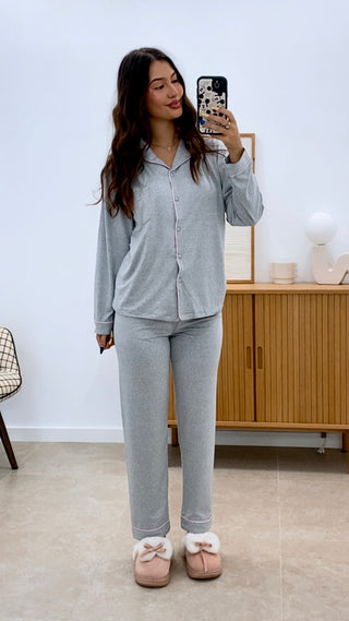 PIJAMA CAMISA + PANTALÓN LARGO
