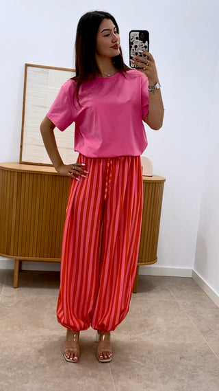PANTALÓN BOMBACHO RAYAS