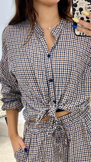 CONJUNTO VICHY CAMISA + PANTALÓN BOMBACHO