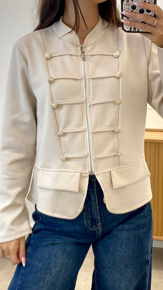 CHAQUETA MILITAR CREMALLERA