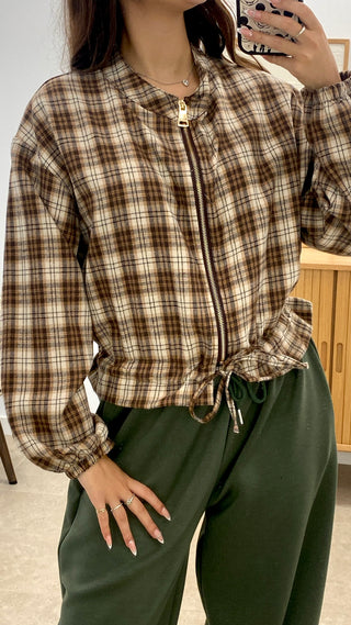 BOMBER VICHY CON CINTURA AJUSTABLE