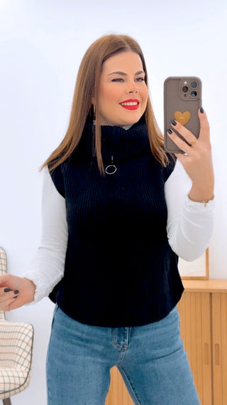 CHALECO CUELLO CREMALLERA