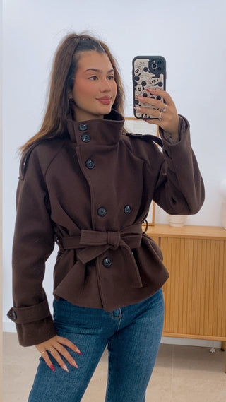 CHAQUETA DE PAÑO ABOTONADA
