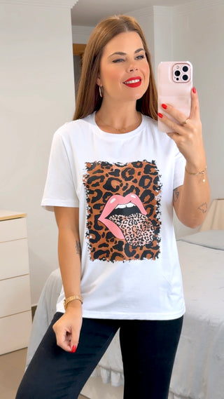 CAMISETA LABIO PINK