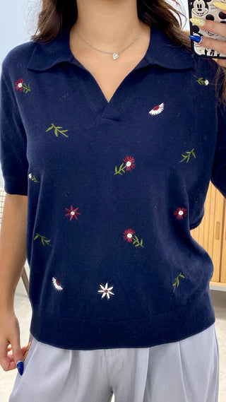 CAMISETA PUNTO FLORES