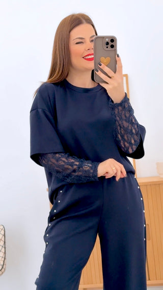 CONJUNTO MANGA ENCAJE