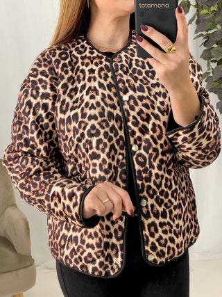 CHAQUETA ACOLCHADA LEOPARDO