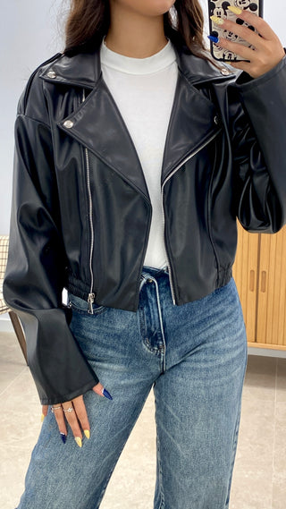 CHAQUETA POLIPIEL CREMALLERA LATERAL