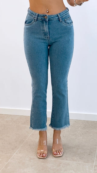 PANTALÓN VIVID DENIM DESFLECADO