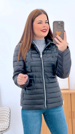 CHAQUETA ACOLCHADA CINTHIA NEGRO