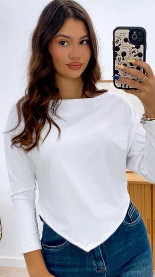 CAMISETA MANGA LARGA PICO FRONTAL