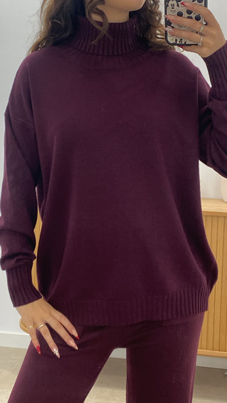 CONJUNTO CUELLO ALTO PUNTO LISO