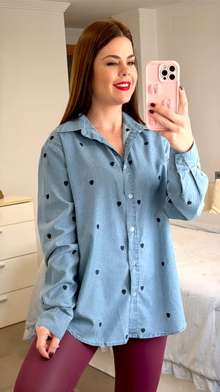 CAMISA DENIM CORAZONES