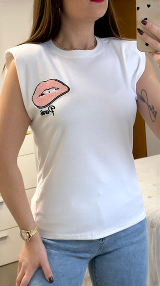 CAMISETA HOMBRERAS LABIO