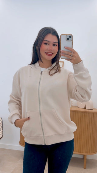 SWEAT-SHIRT À FERMETURE ÉCLAIR