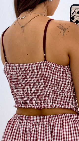 CONJUNTO TOP + BOMBACHO VICHY