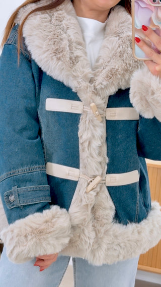CHAQUETA DENIM + PELO