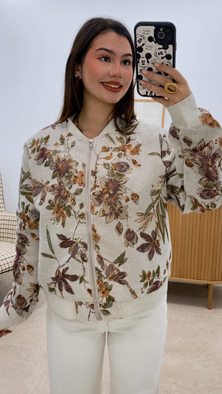 BOMBER ESTAMPADA FLORAL