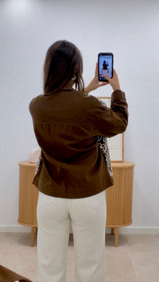EMBROIDERED JACKET WITH POCKETS