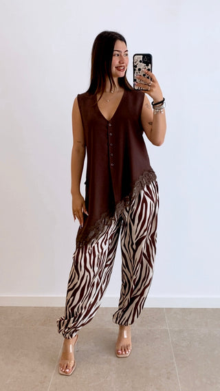 PANTALÓN SATINADO BOMBACHO PRINT